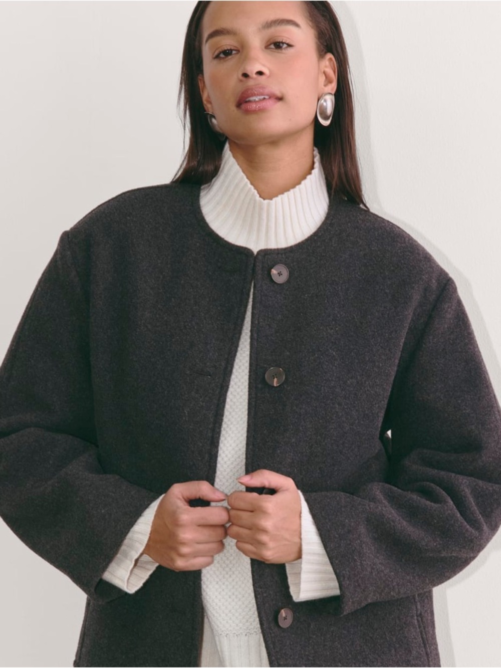 NWT Everlane The Cocoon Coat in Wool - Picture 2 of 12